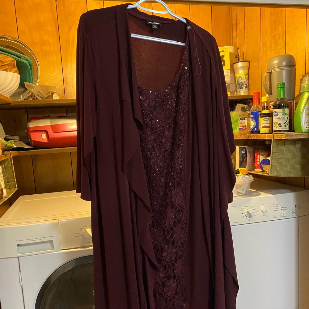 Maroon dress from Dress Barn.